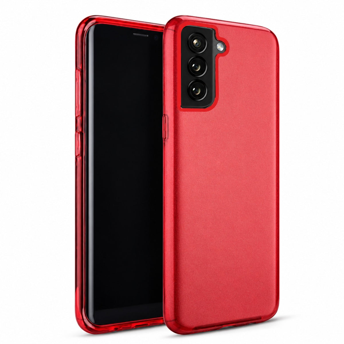 3-in-1 Glitter Case for Samsung Galaxy S22 Plus - Red
