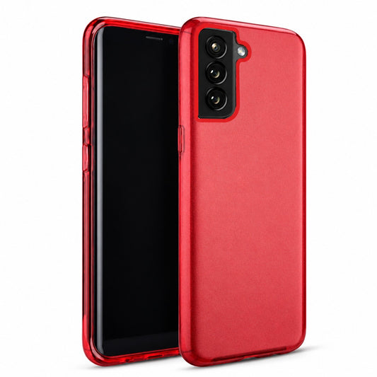3-in-1 Glitter Case for Samsung Galaxy S22 Plus - Red