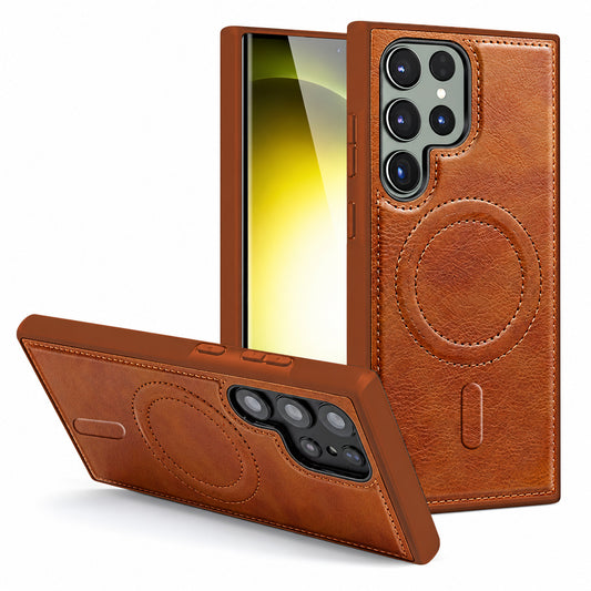 Engraved MagSafe Case for Samsung Galaxy S25 Ultra - Brown