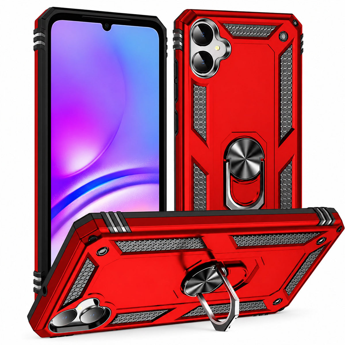 Anti-Drop Hybrid Case for Samsung Galaxy A05 - Red