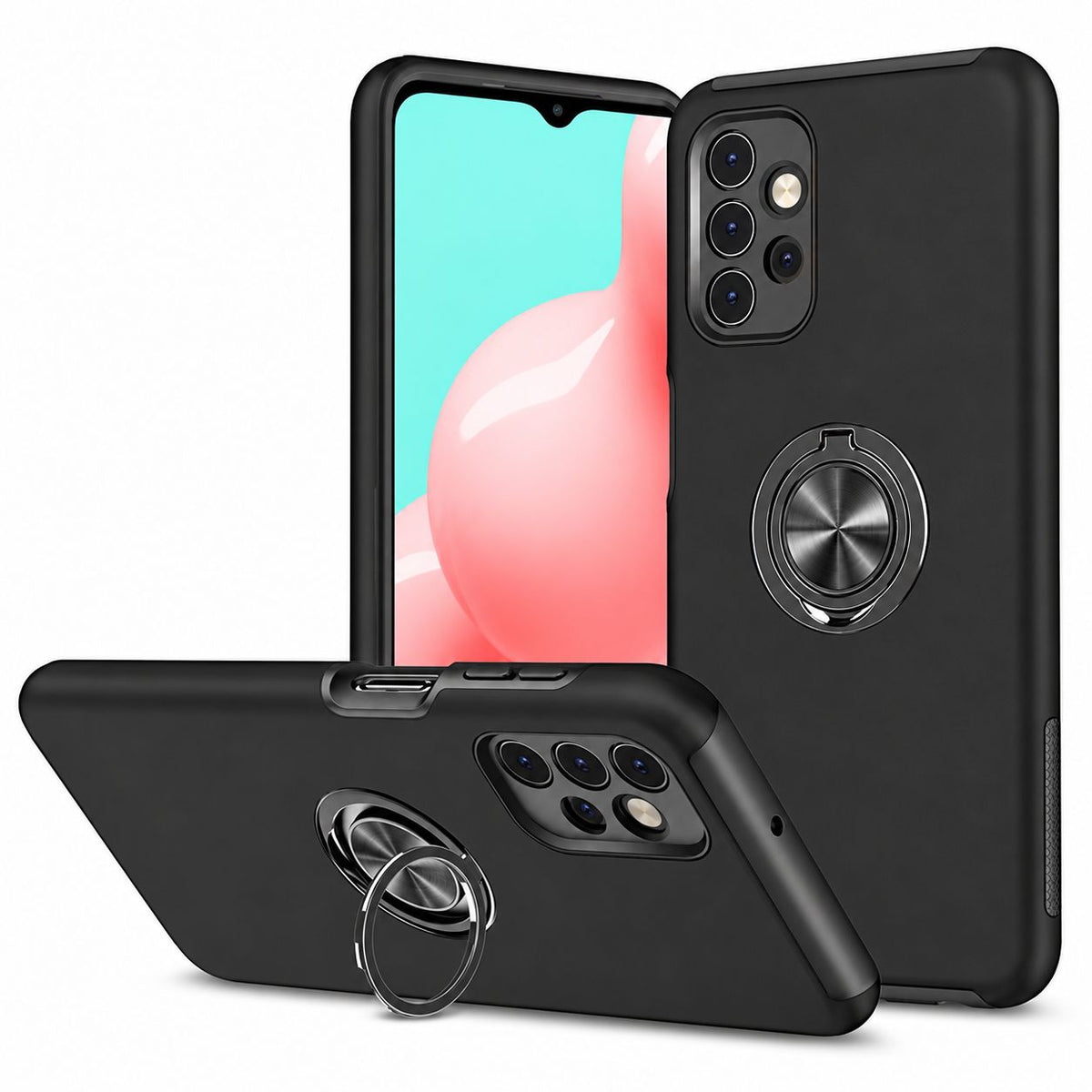Swirl Invisible Ring Case for Samsung Galaxy A53 5G - Black