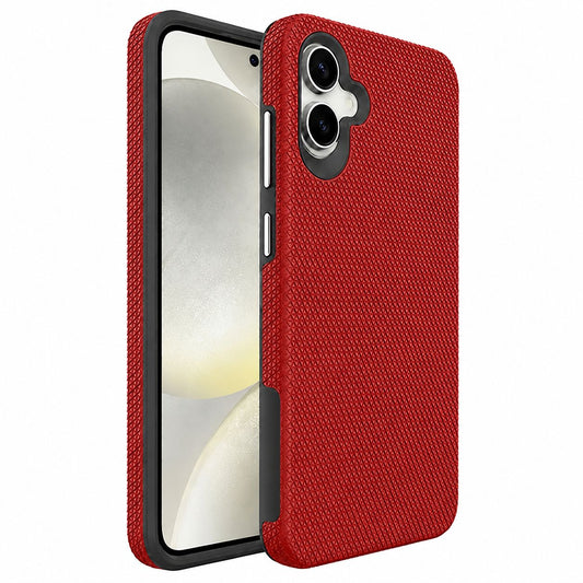 Red Samsung Galaxy A07 phone case, Triangle Case design, geometric triangle pattern