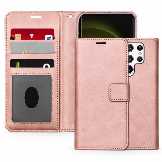 Photo ID Wallet for Samsung Galaxy S23 Ultra - Rose Gold