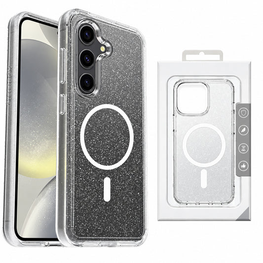 Premium MagSafe Symm Case for Samsung Galaxy S25 Plus - Clear Sparkly