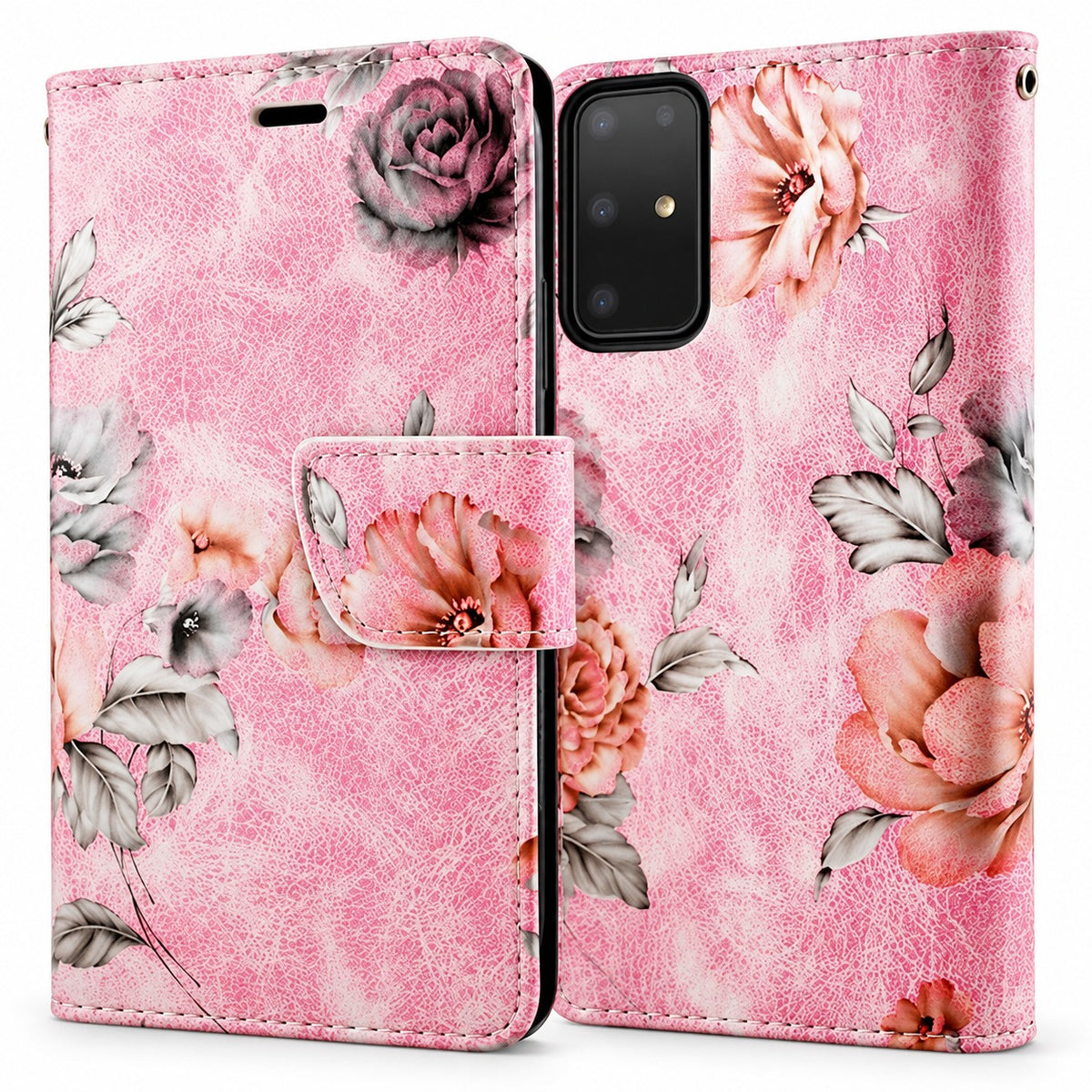 Floral Wallets for Samsung Galaxy S20 Ultra - Light Pink