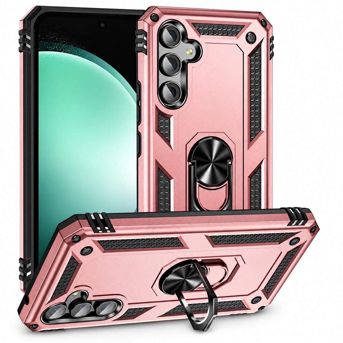 Anti-Drop Hybrid Case for Samsung Galaxy S23 FE - Rose Gold