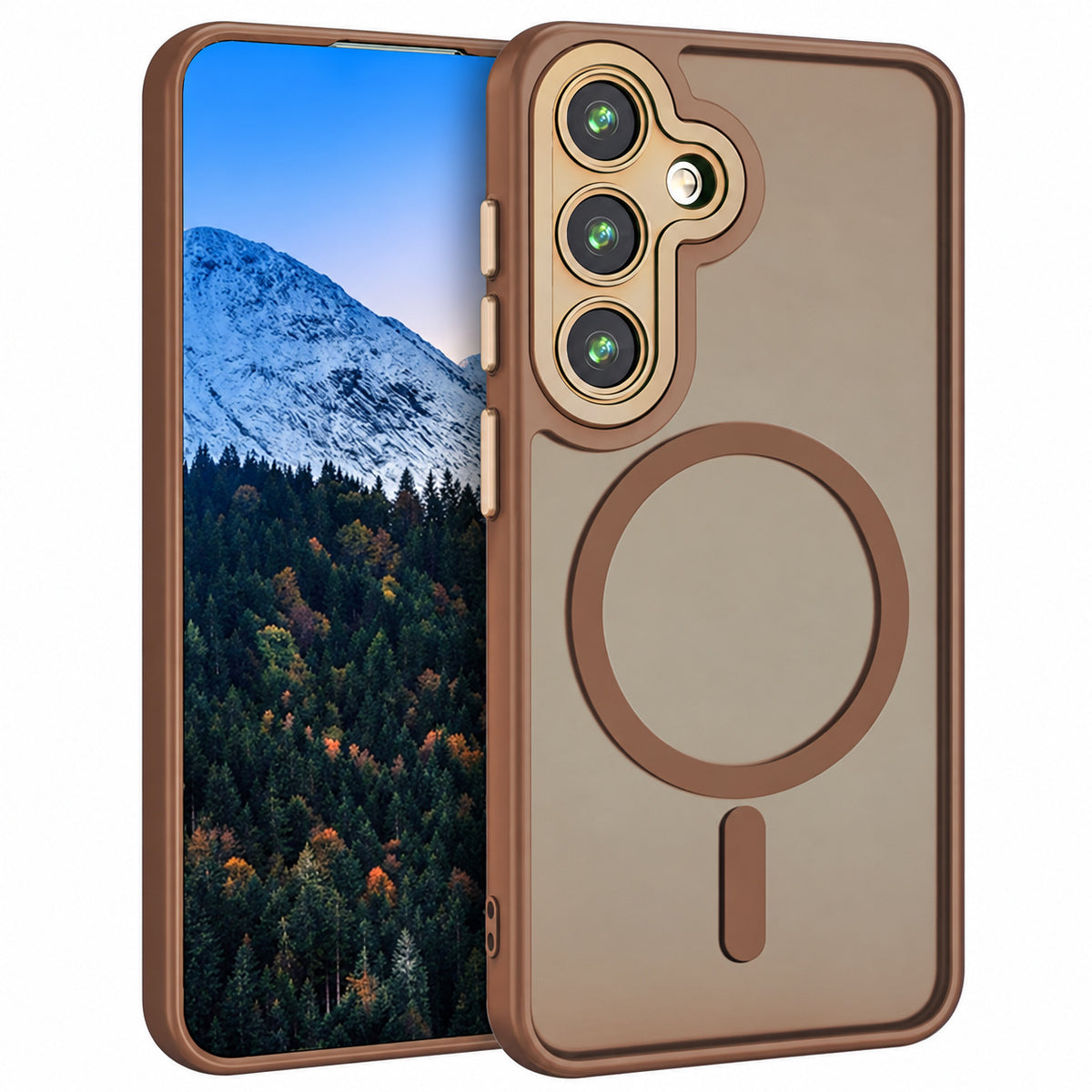 Matt Rubberized Magsafe Case for Samsung Galaxy S24 - Desert