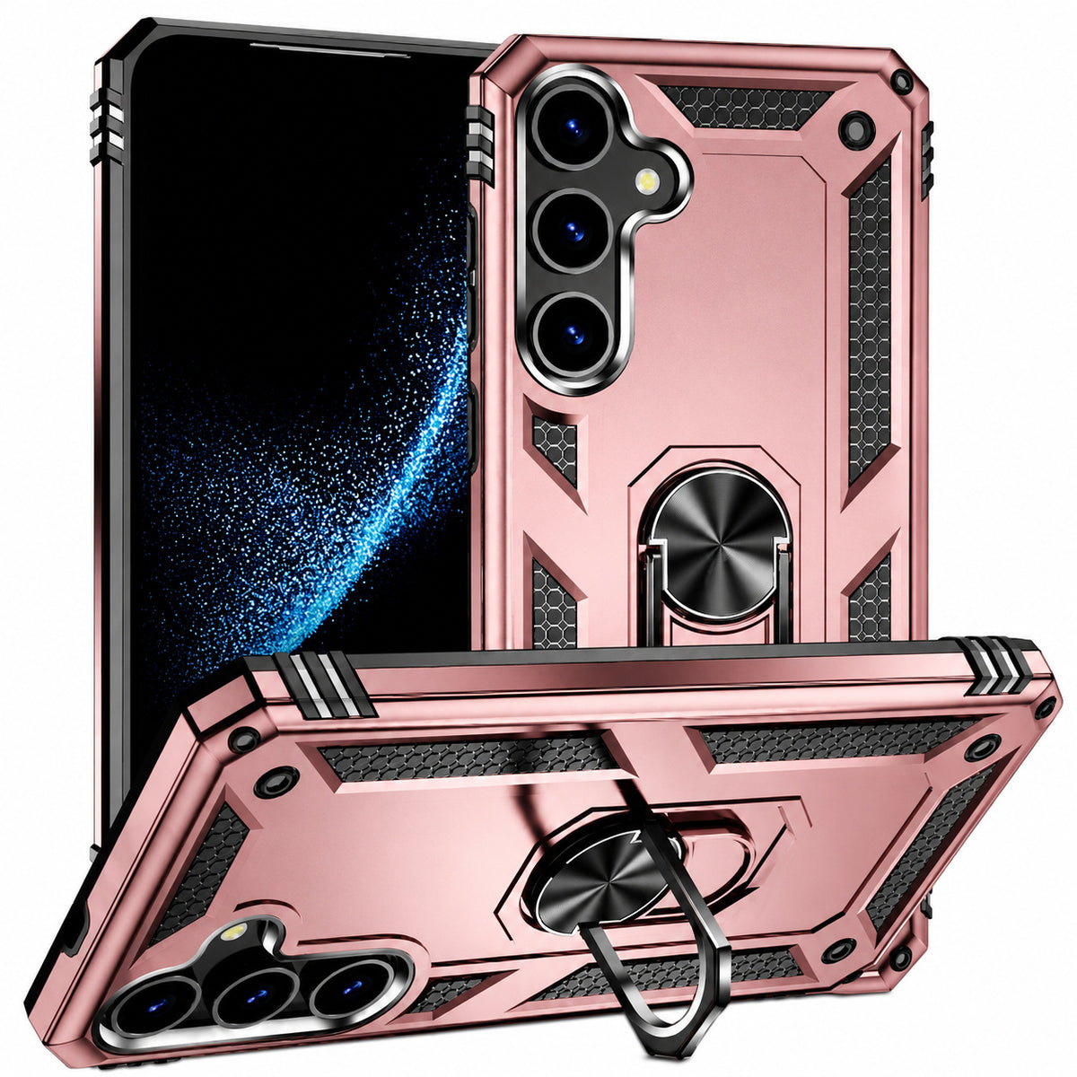 Anti-Drop Hybrid Case for Samsung Galaxy A56 - Rose Gold