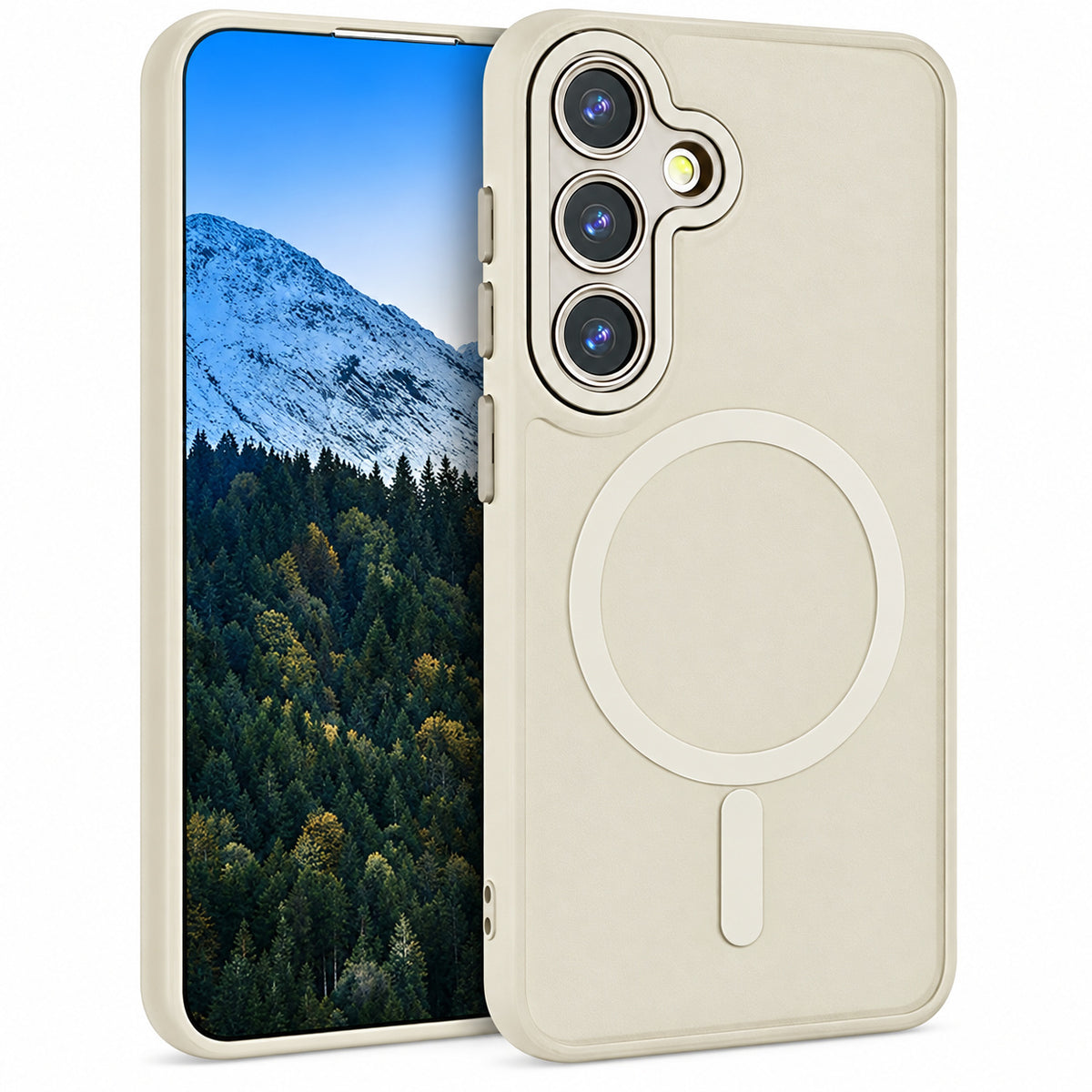 Matt Rubberized Magsafe Case for Samsung Galaxy S24 - Grey
