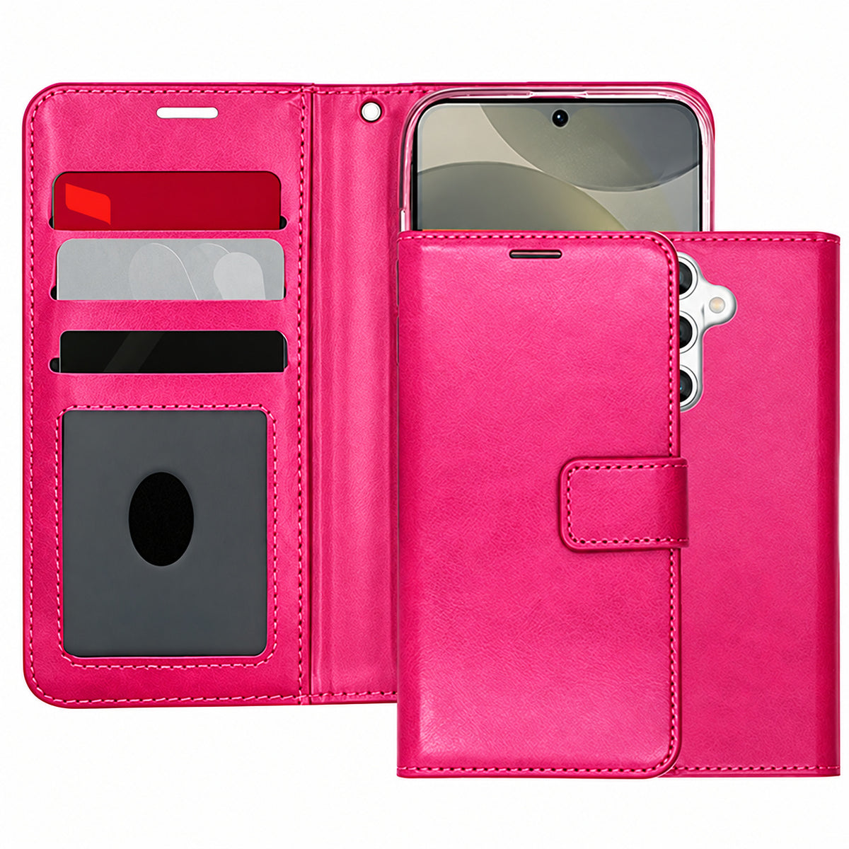 Photo ID Wallet for Samsung Galaxy A16 - Hot Pink