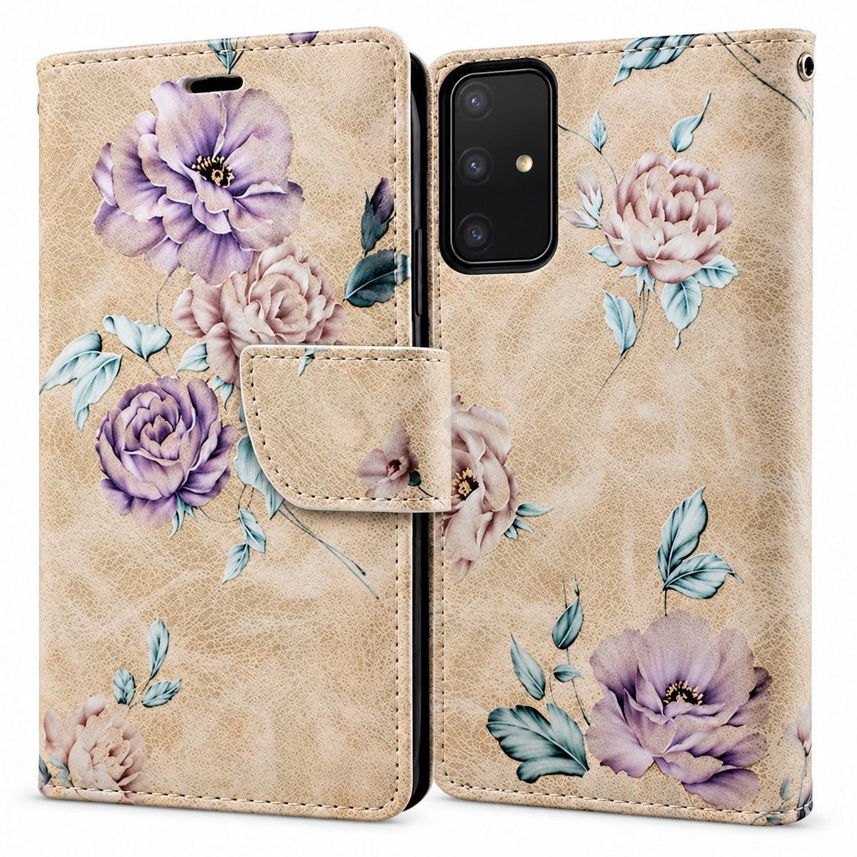 Floral Wallets for Samsung Galaxy S20 Ultra - Beige