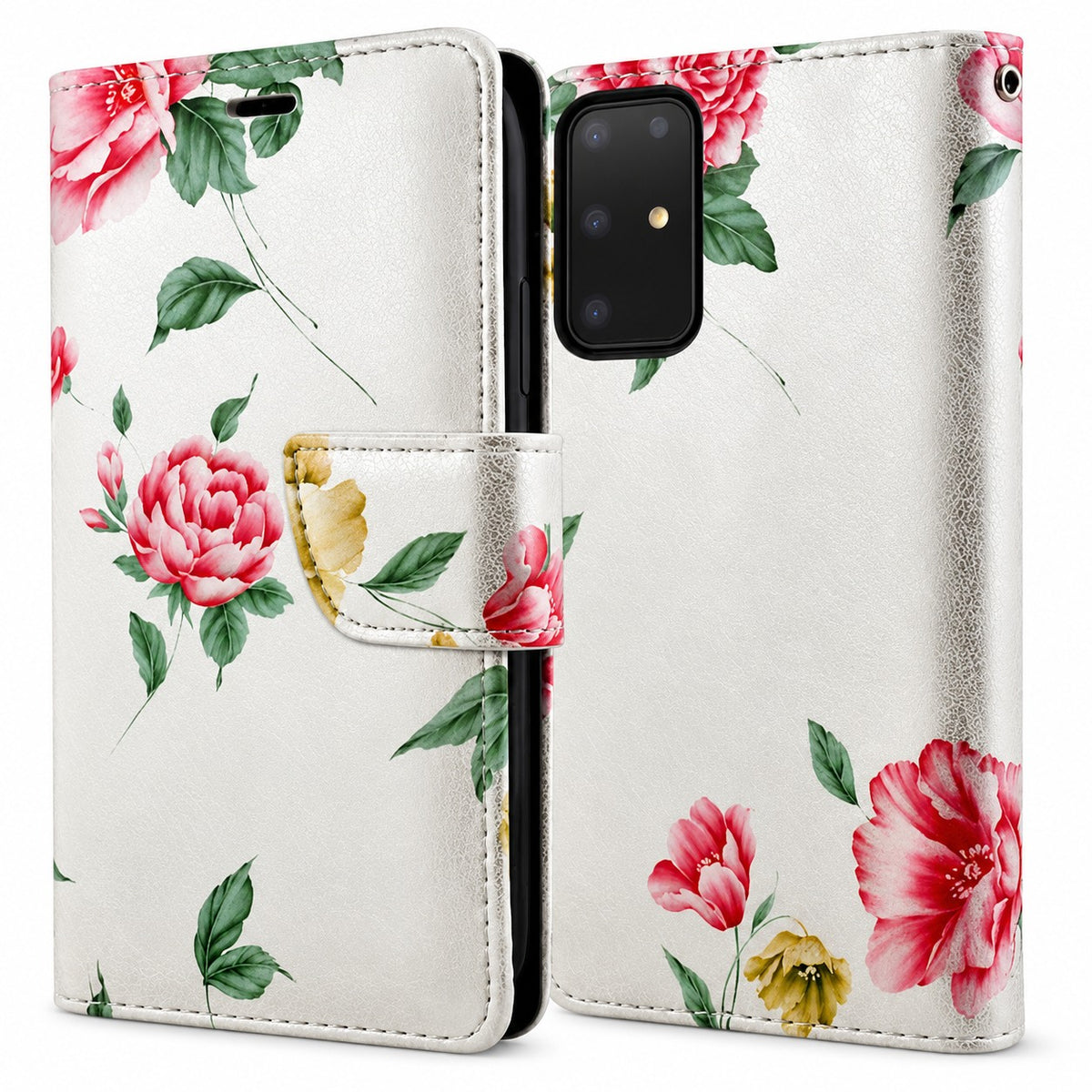 Floral Wallets for Samsung Galaxy S20 Ultra - Silver