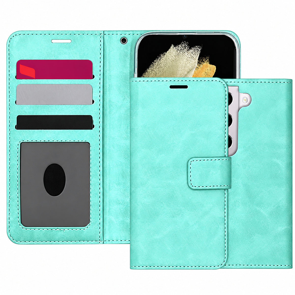 Photo ID Wallet for Samsung Galaxy S23 - Teal