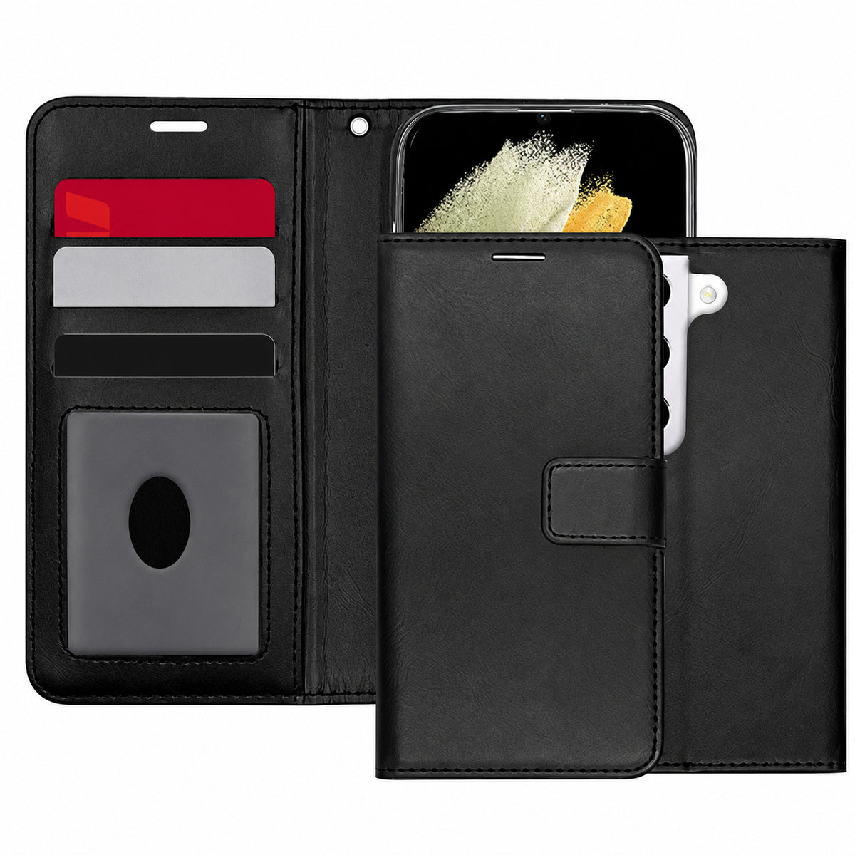 Photo ID Wallet for Samsung Galaxy S23 - Black