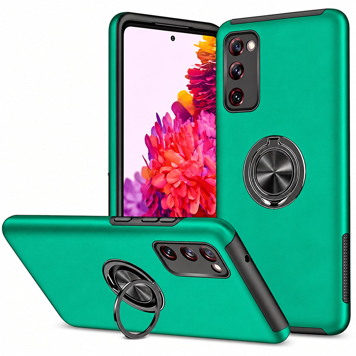Swirl Invisible Ring Case for Samsung Galaxy S20 FE - Midnight Green