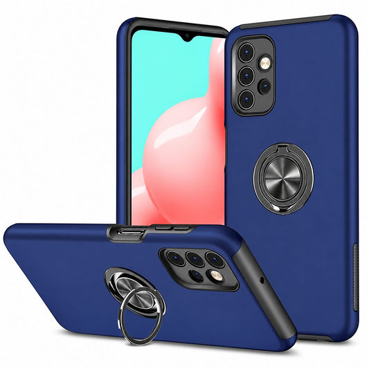 Navy Samsung Galaxy A53 5G phone case, Swirl Invisible Ring Case design, ring design mobile phone cover