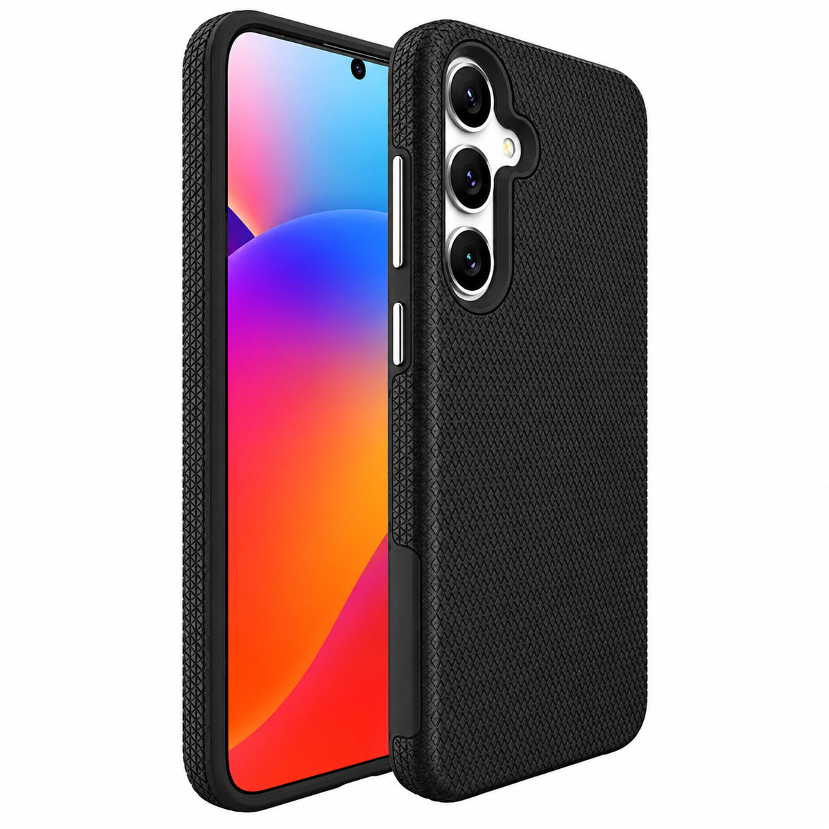 Triangle Geometric Case for Samsung Galaxy S25 FE - Black