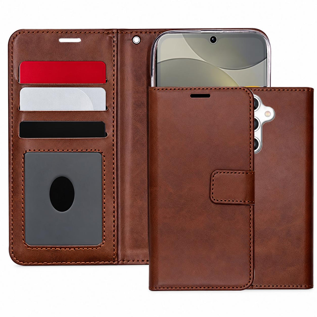 Photo ID Wallet for Samsung Galaxy A26 - Brown