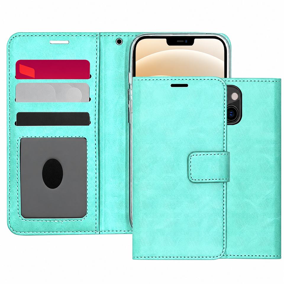 Photo ID Wallet for Apple iPhone 13 Mini/12 Mini - Teal