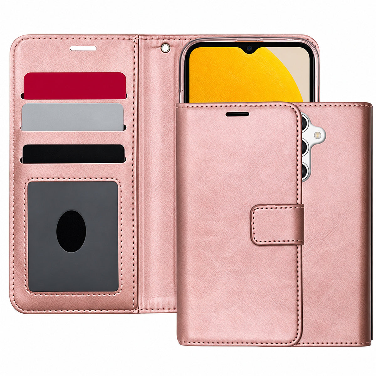 Photo ID Wallet for Samsung Galaxy S23 FE - Rose Gold