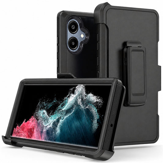 Triple Protection W/ Clip for Samsung Galaxy A18 / A17 - Black