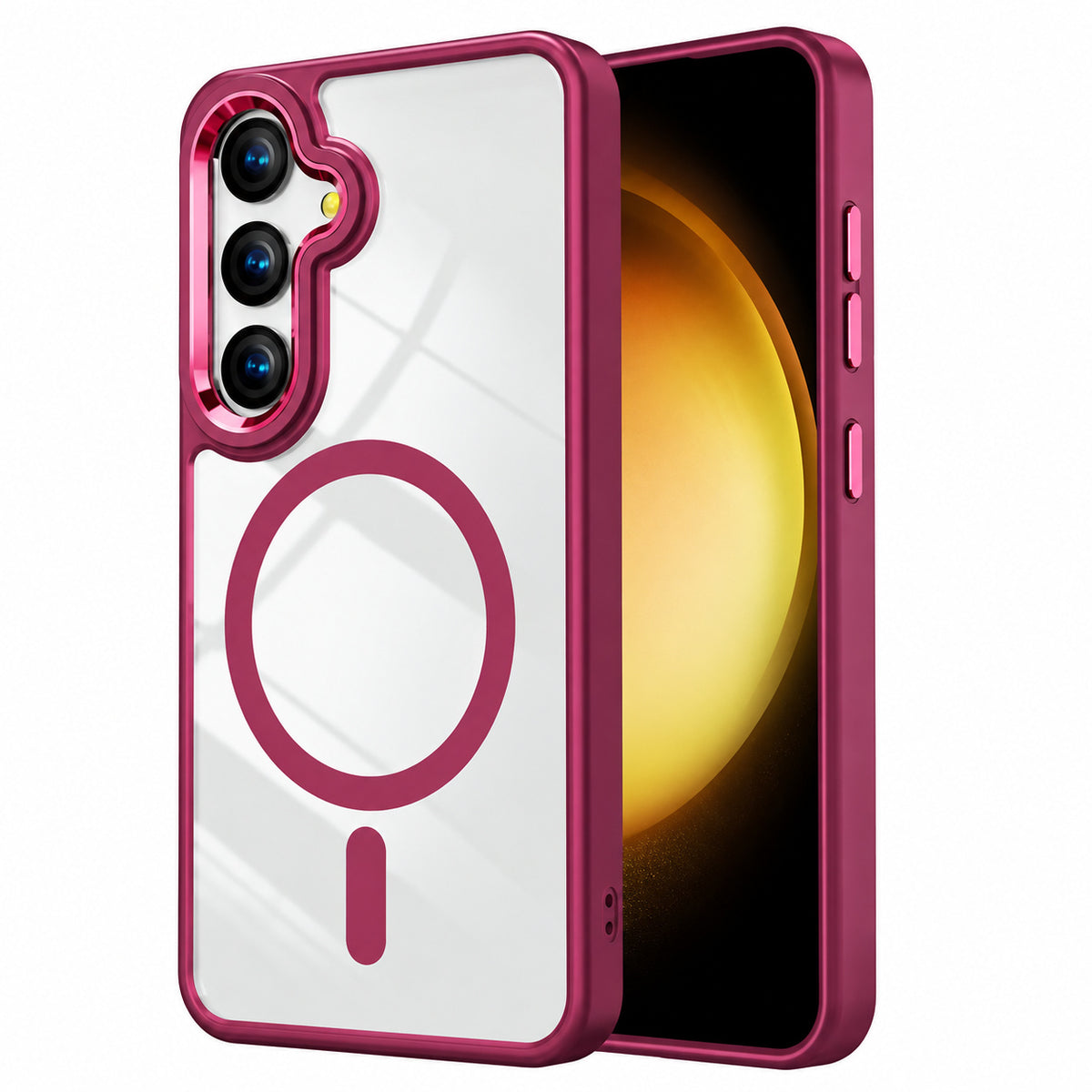 Magsafe Matt Ultra Hybd Case for Samsung Galaxy S24 - Wine