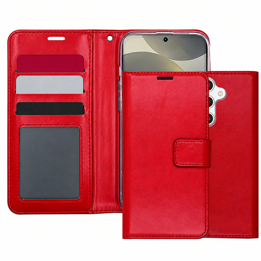 Photo ID Wallet for Samsung Galaxy A56 - Red