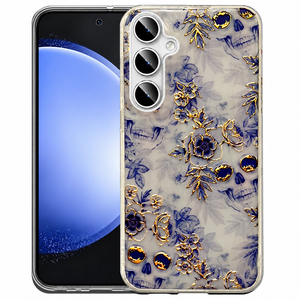 2 In 1 for Samsung Galaxy S23 FE - Floral Skull