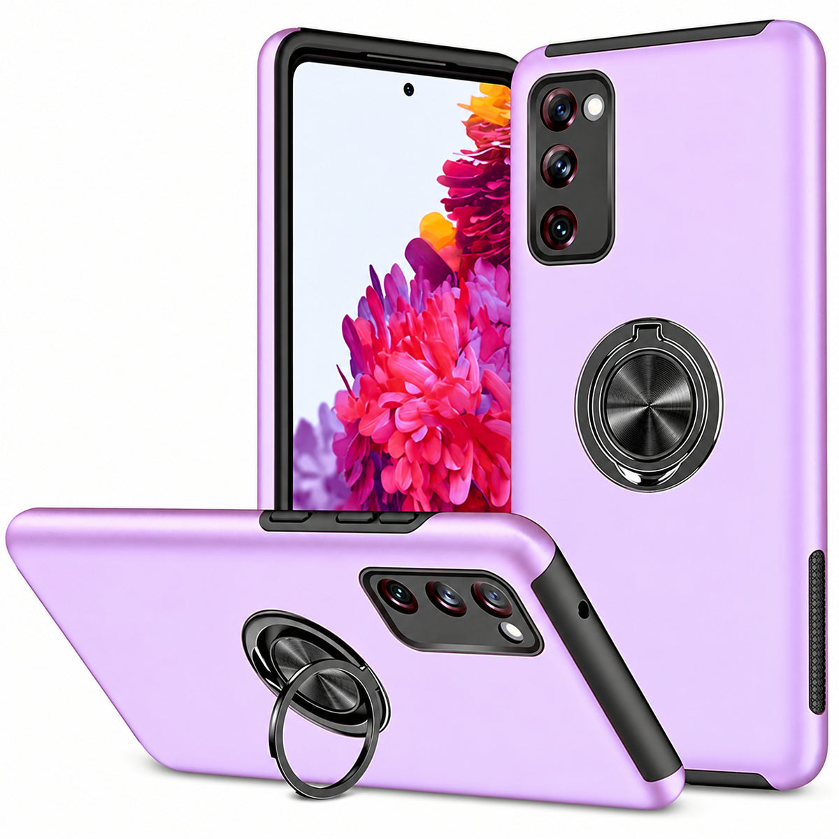 Swirl Invisible Ring Case for Samsung Galaxy S20 FE - Purple