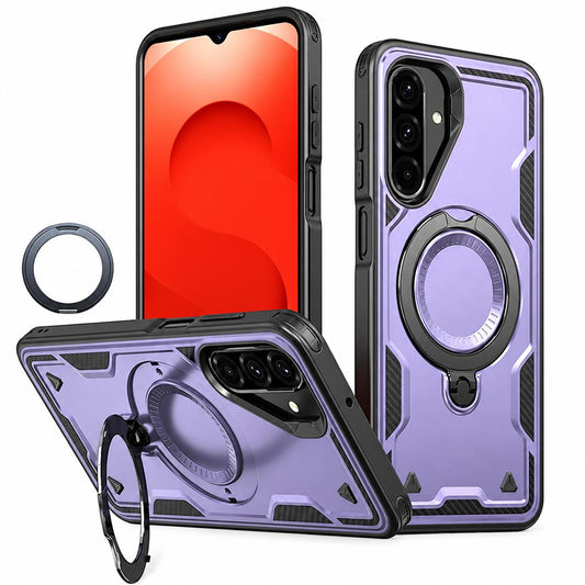 Purple Samsung Galaxy A26 phone case, Sparta MagSafe Ring Case design, ring design mobile phone cover