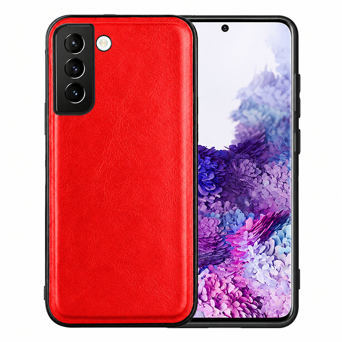 Pleather Case for Samsung Galaxy S21 Plus - Red