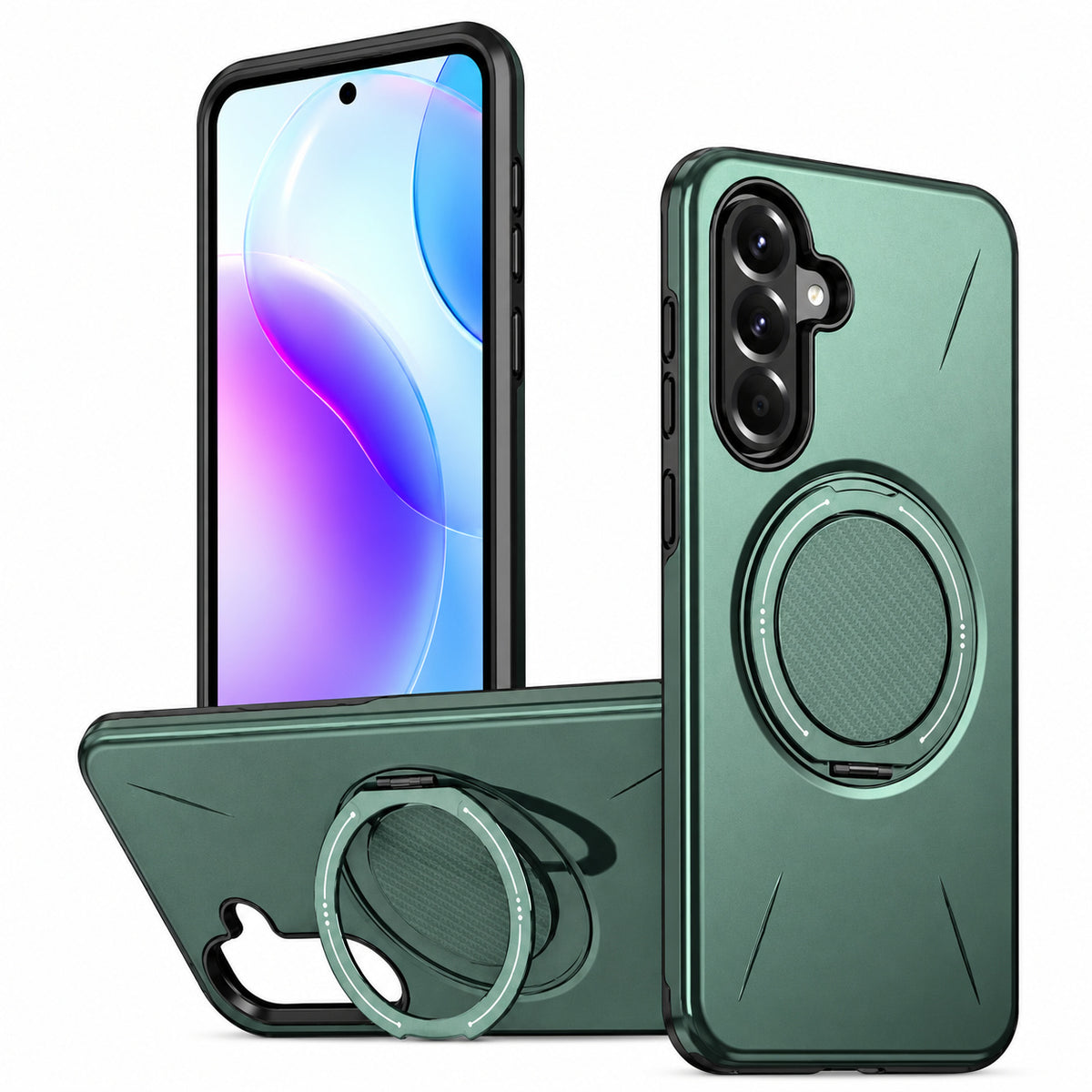 MagSafe Forge Ring Case Samsung Galaxy A36 - Midnight Green