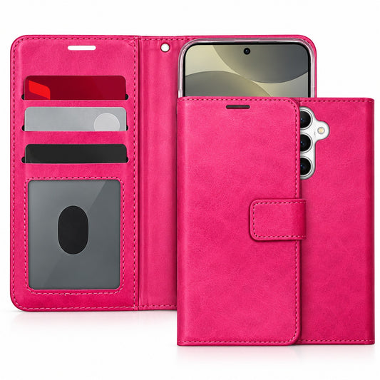 Photo ID Wallet Case for Samsung Galaxy S24 FE - Hot Pink
