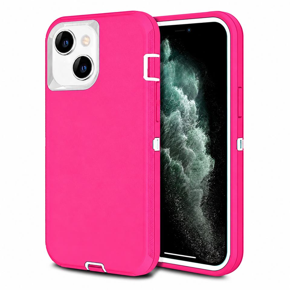 Triple Protection Case for Apple iPhone 13 Mini/12 Mini - Hot Pink
