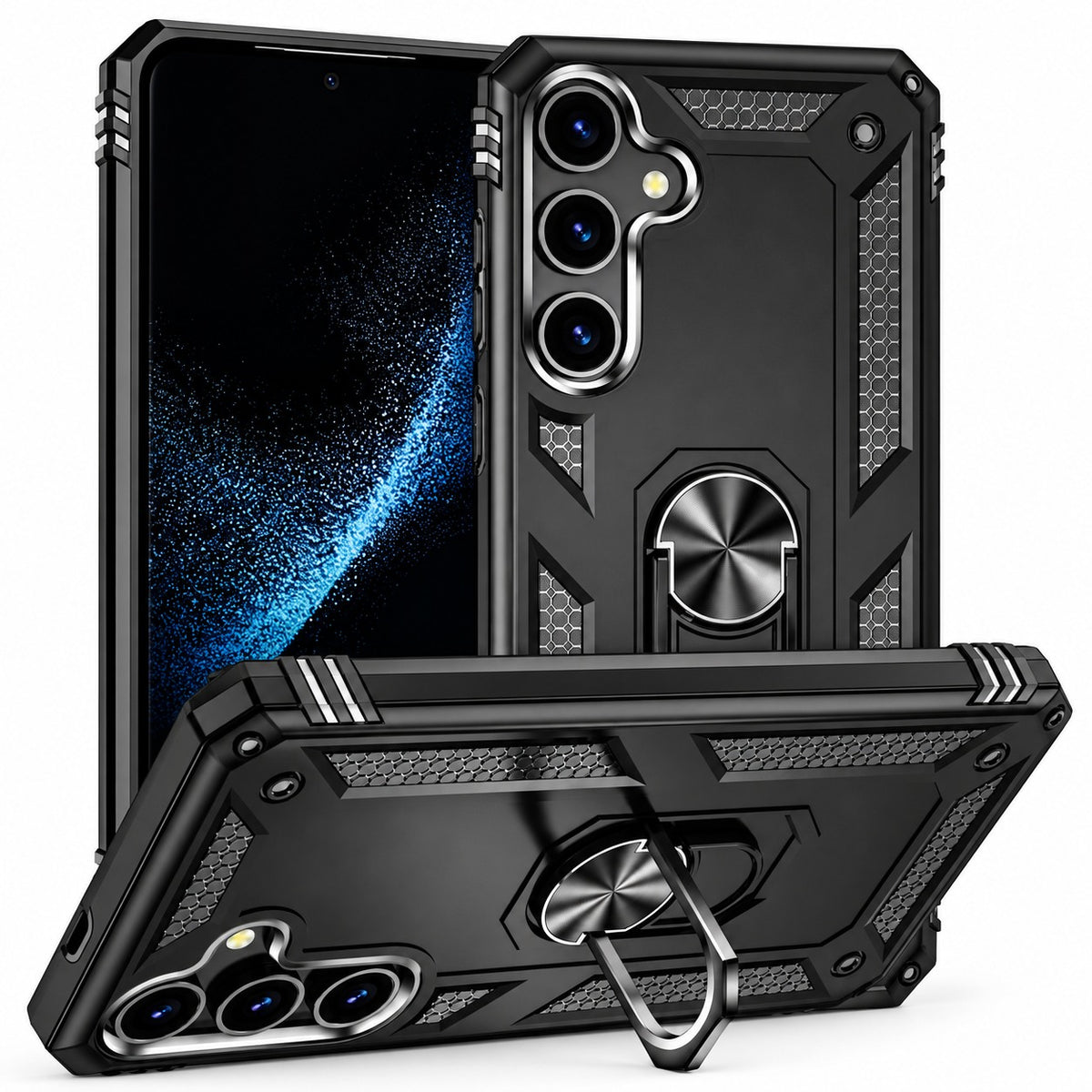 Anti-Drop Hybrid Case for Samsung Galaxy S24 Plus - Black
