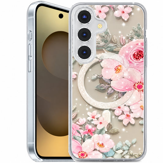 MagSafe Floret Case Samsung Galaxy S26 Plus - Light Pink Flower