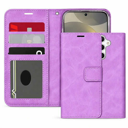 Photo ID Wallet Case for Samsung Galaxy S24 FE - Purple