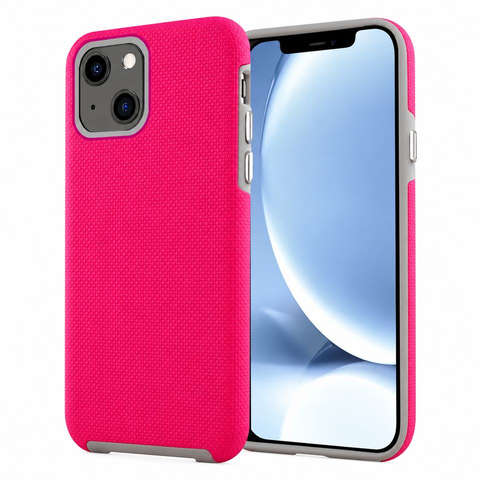 Dotted Comm Case for Apple iPhone 13 Mini/12 Mini - Hot Pink