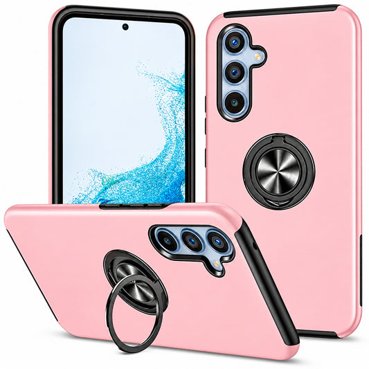 Swirl Invisible Ring Case for Samsung Galaxy S25 Plus - Rose Gold