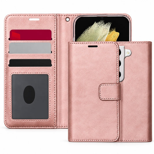 Photo ID Wallet Case for Samsung Galaxy S22 Plus - Rose Gold
