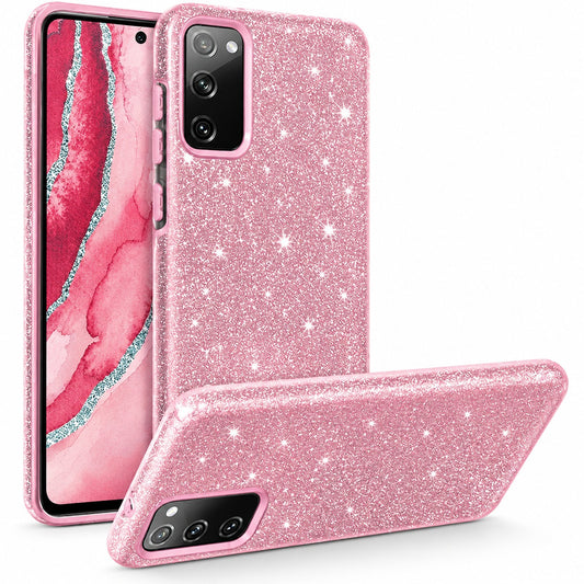 3-in-1 Glitter for Samsung Galaxy S24 Plus - Rose Gold