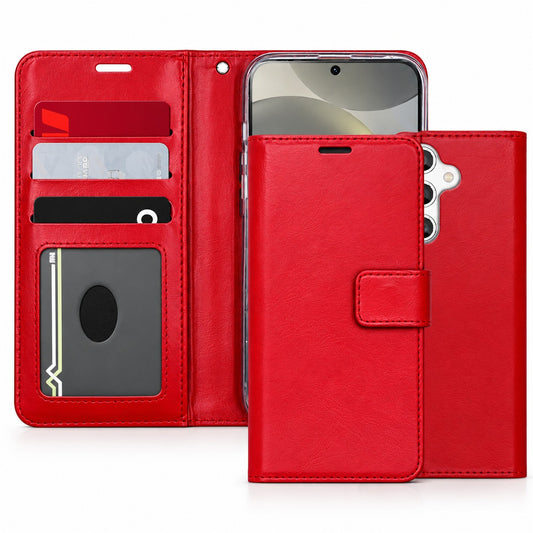 Photo ID Wallet Case for Samsung Galaxy S24 FE - Red