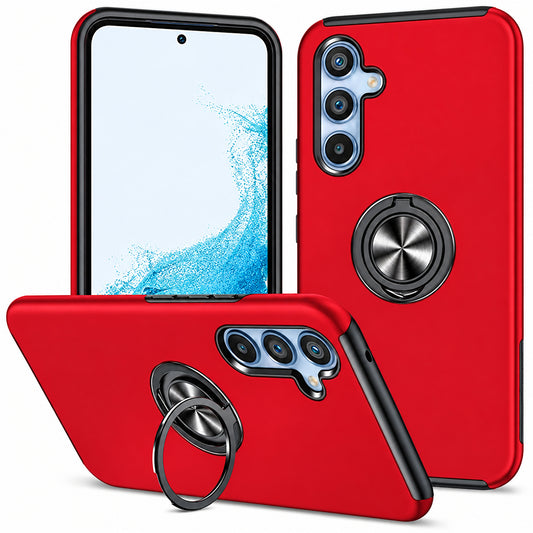 Swirl Invisible Ring Case for Samsung Galaxy S25 Plus - Red