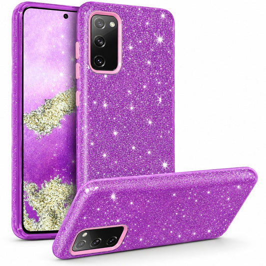 3-in-1 Glitter for Samsung Galaxy S24 Plus - Purple