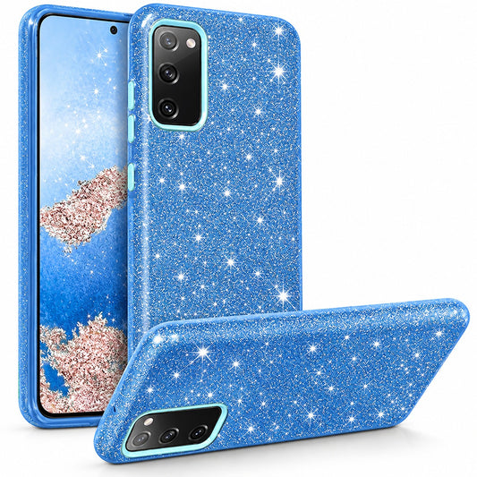 3-in-1 Glitter for Samsung Galaxy S24 Plus - Blue