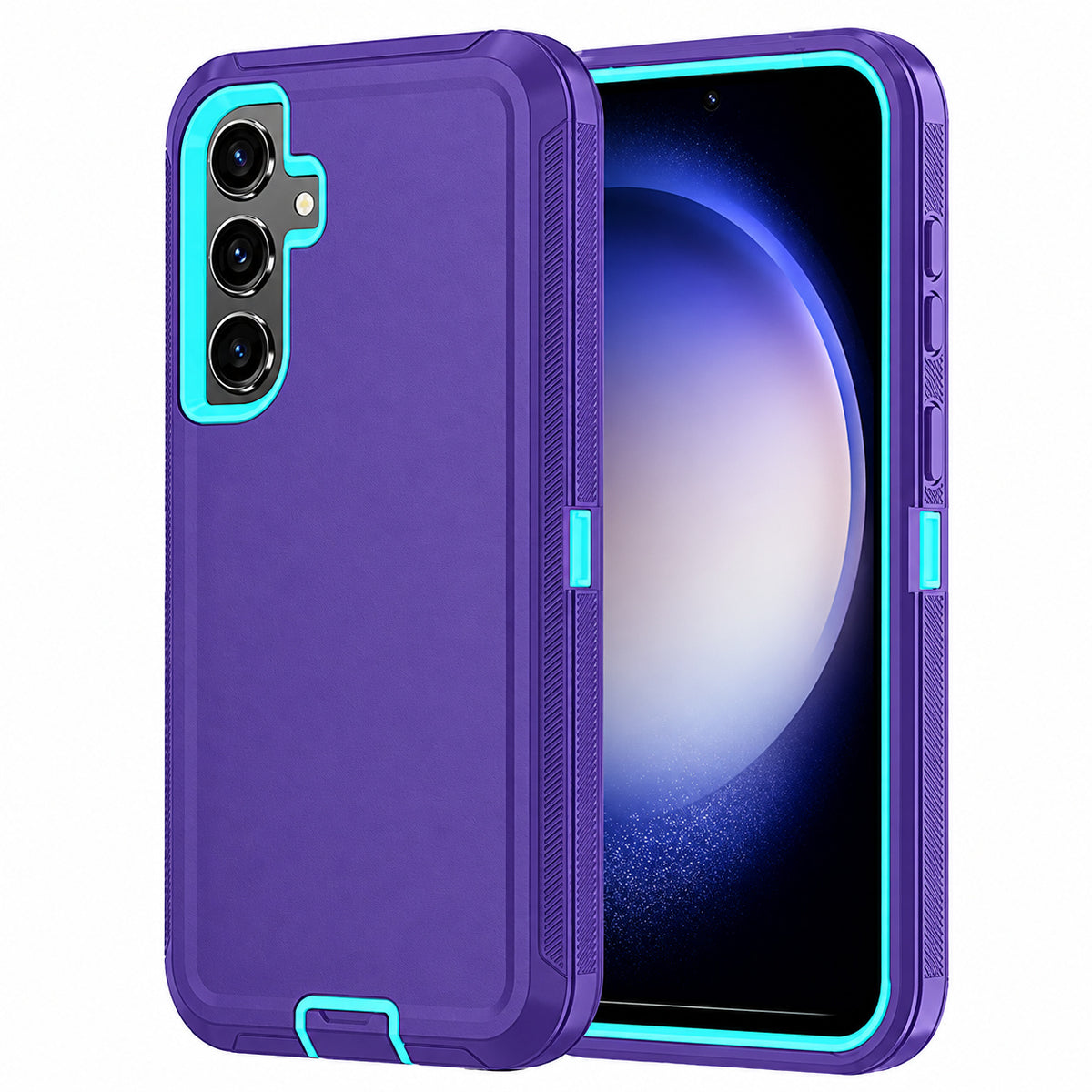 Triple Protection Case for Samsung Galaxy A37 - Purple