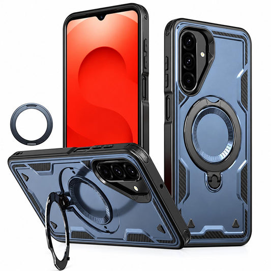 Navy Samsung Galaxy A26 phone case, Sparta MagSafe Ring Case design, ring design mobile phone cover