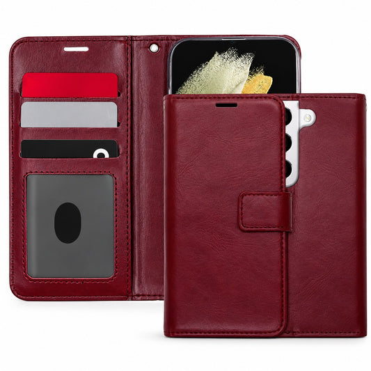 Photo ID Wallet Case for Samsung Galaxy S22 Plus - Wine