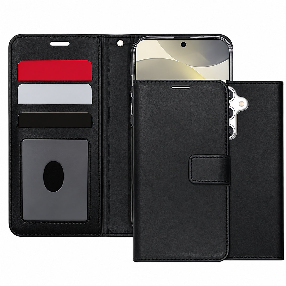 Photo ID Wallet for Samsung Galaxy A36 - Black
