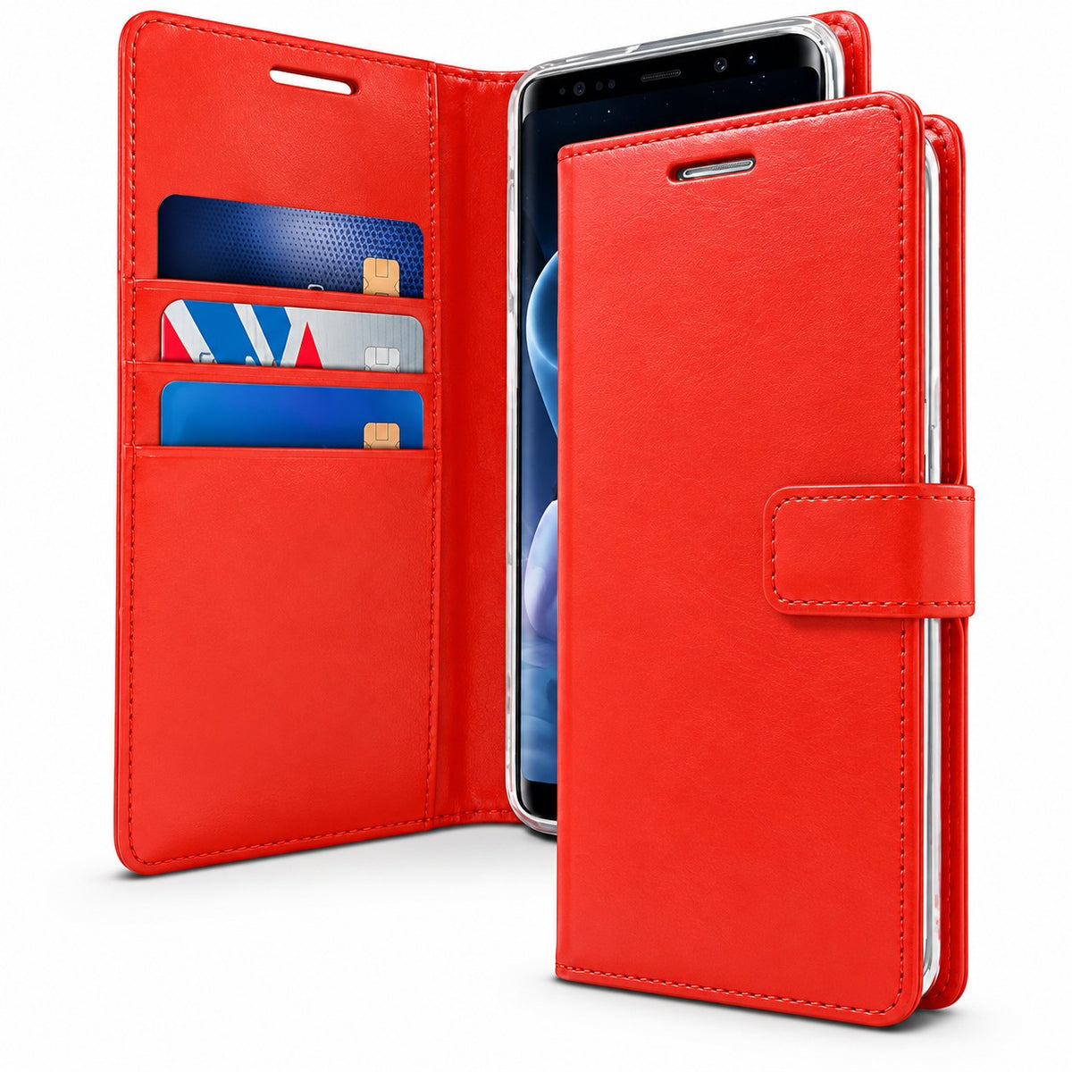 BlueMoon Diary (Goospery) for Samsung Galaxy S24 Plus - Red